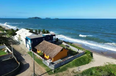 0932 - casa com 3 dormitórios - frente mar (pé na areia) - salinas bbs