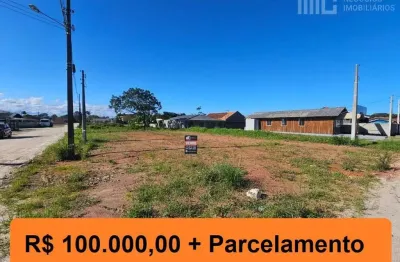 2094 - terreno de esquina, aterrado e com poste l pinheiros - barra do sul