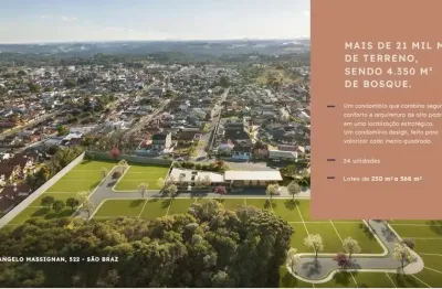 Terreno em condomínio fechado à venda na Rua Ângelo Massignan, 552, São Braz, Curitiba, 329 m2 por R$ 1.315.000