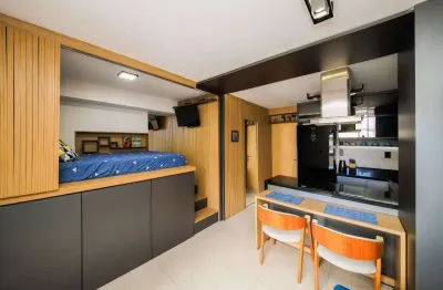 Studio com um projeto único, moderno e todo planejado para venda