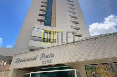 Apartamento para locação no residencial poeta, ponta negra, natal, rn