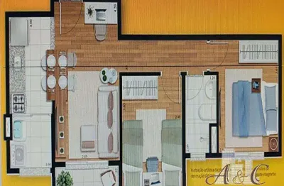 Apartamento com 2 quartos à venda no Jardim Marilu, Carapicuíba 