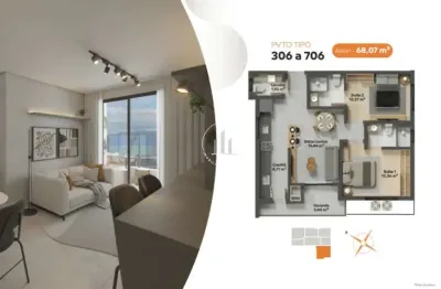 Apartamento com 2 quartos à venda na Rua Pascoal Simone, 315, Coqueiros, Florianópolis