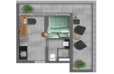 Apartamento com 1 quarto à venda na Avenida Santo Amaro, 5200, Brooklin, São Paulo