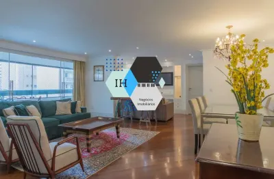 Apartamento para locação em moema de 147m2 com 4 dormitórios e 2 vagas