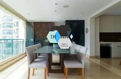 Apartamento a venda no brooklin em condomínio clube com 205m2 sendo 3 suítes, varanda gourmet e 4 vagas