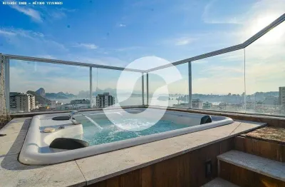 Cobertura para venda em niterói, icaraí, 3 dormitórios, 3 suítes, 4 banheiros, 1 vaga