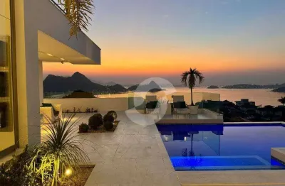 Casa Alto Padrão para Venda em Niterói, Charitas, 4 dormitórios, 4 suítes, 10 banheiros, 6 vagas