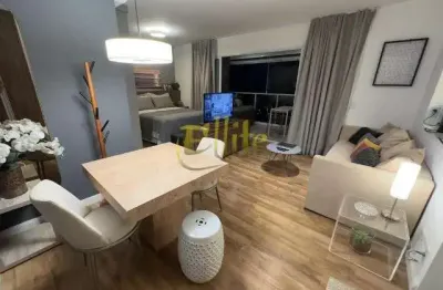 Apartamento totalmente mobiliado com 01 dormitório para locação na região do brooklin em são paulo!