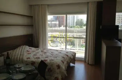 Apartamento mobiliado com 01 dormitório para locação na região do brooklin em são paulo!