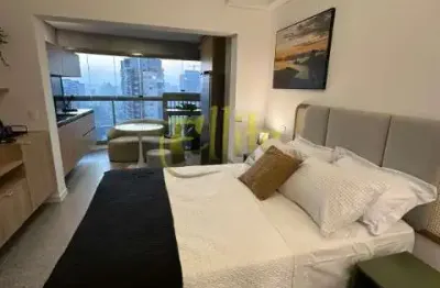 Apartamento mobiliado com 01 dormitório na região do brooklin, são paulo!
