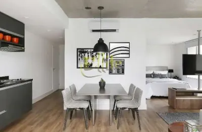 Apartamento mobiliado com 01 dormitório para locação na região do brooklin em são paulo!