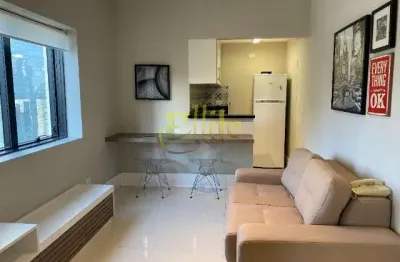 Flat para locação e venda no brooklin, totalmente mobiliado com serviços, próximo da estação berrini!