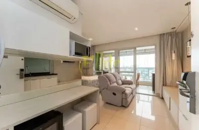 Apartamento mobiliado com 01 dormitório para venda na região do brooklin em são paulo, próximo à estação campo belo!