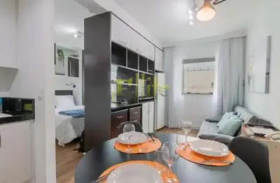 Flat para venda em pinheiros, totalmente mobiliado com serviços, próximo ao hospital das clinicas!