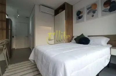 Studio mobiliado de 01 dormitório para locação no brooklin, são paulo!