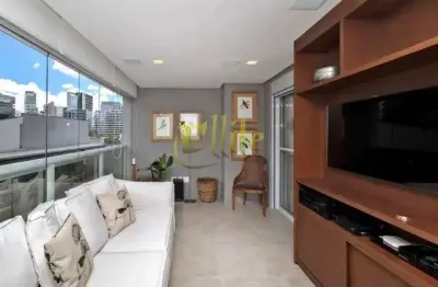 Apartamento de 1 quarto no Itaim Bibi: 1 suíte, sala, 2 banheiros, 1 vaga, 54m² - Venda ou Locação em SP