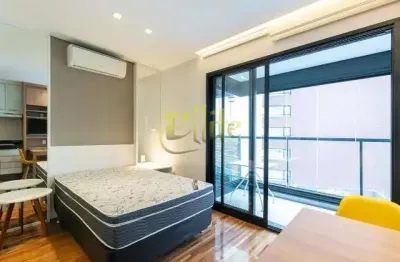 Apartamento Studio mobiliado e decorado para locação com 1 dormitório na região da Vila Olímpia em São Paulo!