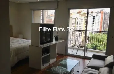 Flat para locação na vila nova conceição, prédio alto padrão totalmente mobiliado, próximo ao parque ibirapuera!