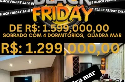 Sobrado a venda com 4 dormitórios quadra mar centro de navegantes