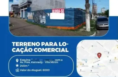 Locação de terreno na vila mirim - esquina com a av kennedy