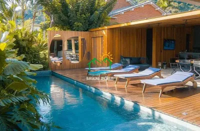 Casa em condomínio fechado com 5 quartos à venda na alameda sununga, 372, toque-toque pequeno, são sebastião por r$ 8.500.000