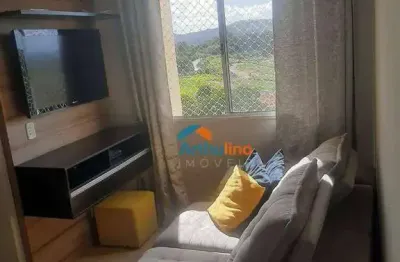 Lindo apartamento semi-mobiliado com 2 dormitórios, 45 m² - represinha/cotia - venda por r$ 210.000
