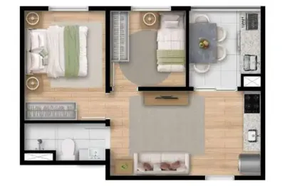 Apartamento para venda em são paulo, ipiranga, 2 dormitórios, 1 banheiro