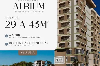 Atrium - cotas de participação - vila ema - oportunidade - studio de 29 m2