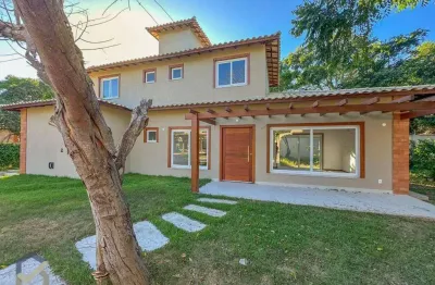 Casa nova em condomínio fechado, 4 suítes sendo 2 no térreo, em manguinhos, armação dos búzios - rj