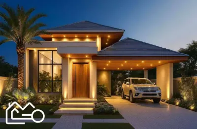 Lançamento casa nova em lote de 458m², 3 suítes, piscina e área gourmet privativa, super luxo, alphaville rio costa do sol, rio das ostras - rj