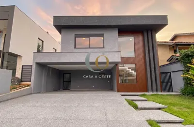 Casa nova  em alphaville residencial 03 com 4 suítes piscina e aquecimento solar