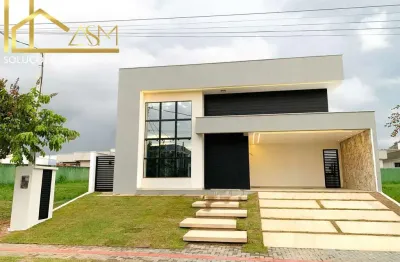 Casa alto padrão em condomínio, com 3 quartos (1 suíte c/ closet), sala em dois ambientes, piscina em alvenaria em l…