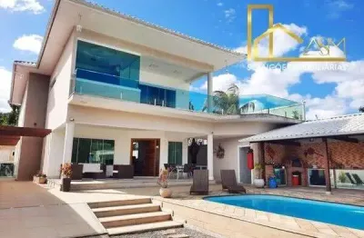 Casa de condomínio com  5 suítes, piscina em itapeba - maricá - rj