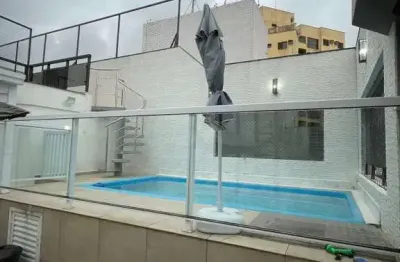 Cobertura para venda em guarujá, enseada, 3 dormitórios, 3 suítes, 4 banheiros, 1 vaga