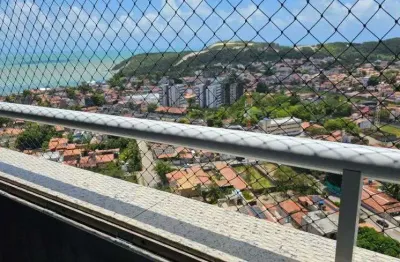 Oferta!! apartamento 2/4 suite andar alto, vista mar de ponta negra