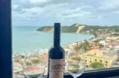 Apartamento flat mobiliado vista mar no hotel quality ponta negra