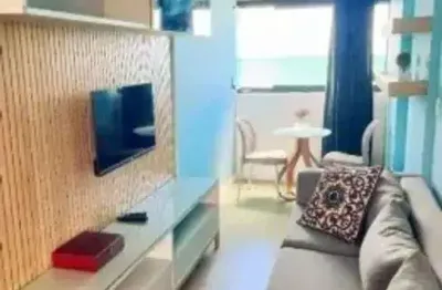 Apartamento 2/4 mobiliado, com vista mar no paradise flat em ponta negra