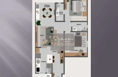 Apartamento com 2 dormitórios à venda, 69 m² por r$ 518.000 - nova gerti - são caetano do sul/sp