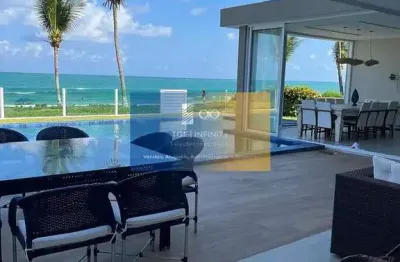 Aluguel por temporada de casa com 06 suítes à beira mar da praia dos carneiros em tamandaré