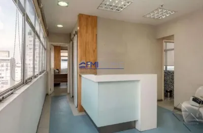 Sala comercial em pinheiros, com 58m², 3 salas e 2 banheiros e 1 vaga de garagem, próximo ao metro.