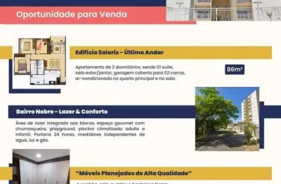 Apartamento com 3 quartos à venda na chácara do trevo, indaiatuba , 86 m2 por r$ 593.330