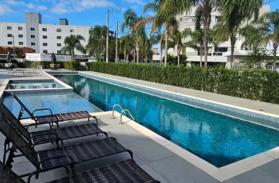 Apartamento mobiliado com 2 dormitórios e 2 vagas no cannes club residence