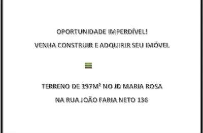 Terreno à venda na Rua João Faria Leite, 01, Jardim Maria Rosa, Taboão da Serra