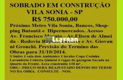 Casa com 3 quartos à venda na Rua Jurupité, 01, Vila Sônia, São Paulo