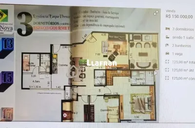 Apartamento com 3 quartos à venda na Estrada da Cooperativa, Embu-Mirim, Embu das Artes