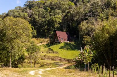 Chalé a-frame premium - 2 ha - renda imediata com airbnb + terreno amplo para expansão - são pedro de alcântara/sc