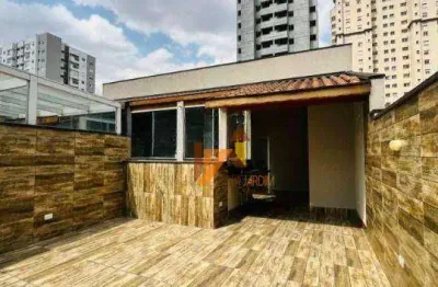 Cobertura com 2 dormitórios para alugar, 88 m² por r$ 3.202,00/mês - campestre - santo andré/sp