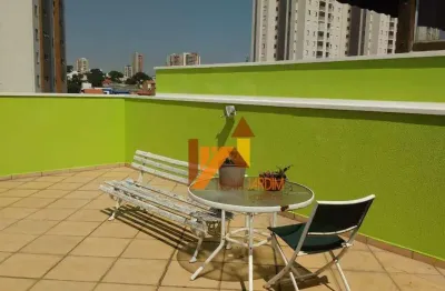 Cobertura com 3 dormitórios para alugar, 150 m² por r$ 3.300,00/mês - vila pires - santo andré/sp