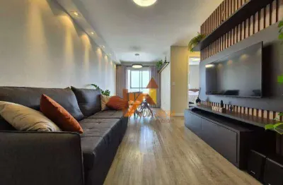 Apartamento com 2 dormitórios para alugar, 60 m² por r$ 3.889,00/mês - paraíso - santo andré/sp